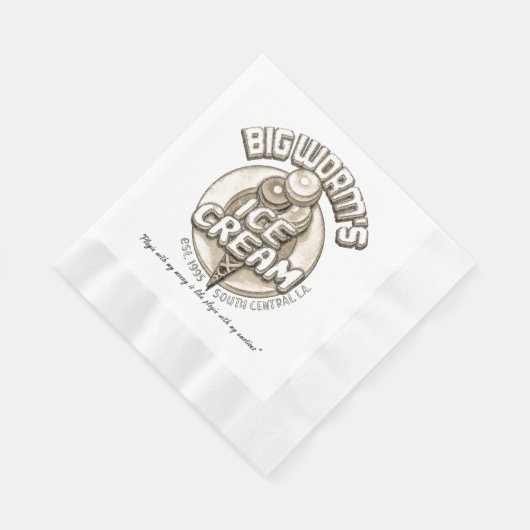 Schwarzer Wurm Serviette (Ecke)