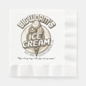 Schwarzer Wurm Serviette (Vorderseite)