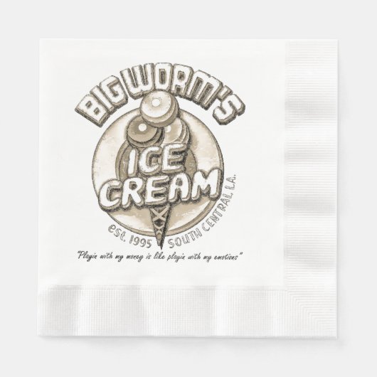 Schwarzer Wurm Serviette (Vorderseite)