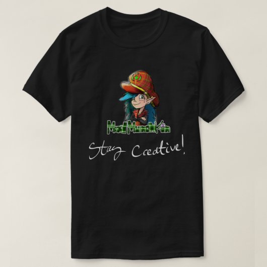 Schwarzer wütender Munchkin bleibe kreatives Shirt (Design vorne)