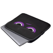 Schwarzer wütender Ninja Laptopschutzhülle (Vorne Knopf)