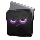Schwarzer wütender Ninja Laptopschutzhülle (Vorderseite Links)