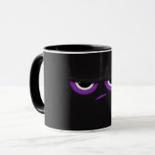 Schwarzer wütender Ninja Tasse (Vorderseite Links)