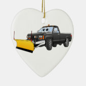 Schwarzer Y Pick Up LKW Schneefräse Cartoon Keramik Ornament (Rechts)