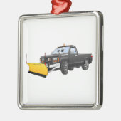 Schwarzer Y Pick Up LKW Schneefräse Cartoon Ornament Aus Metall (Links)
