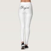 Schwarzer Yogini in Weiß Leggings (Rückseite)
