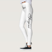 Schwarzer Yogini in Weiß Leggings (Links)