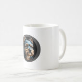 Schwarzer Yorkshire Terrier Kaffeetasse (VorderseiteRechts)
