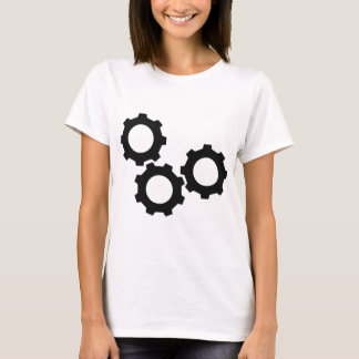 schwarzer Zahnradzahn T-Shirt