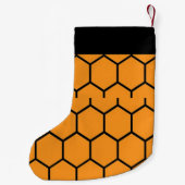 Schwarzer Zaun auf Orange Kleiner Weihnachtsstrumpf (Rückseite)