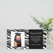 Schwarzer Zebra-Abschluss danken Ihnen oder Dankeskarte (Stehend Vorderseite)