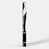 Schwarzer Zebra-Druck mit Monogramm Case-Mate iPhone Hülle (Rückseite / Rechts)