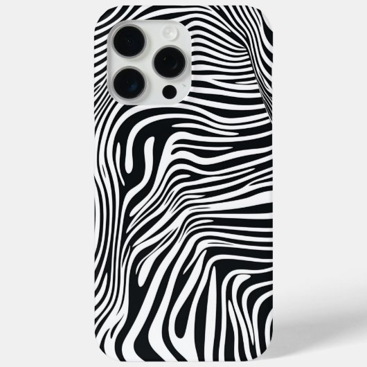 Schwarzer Zebra-Motiv🦓 Case-Mate iPhone Hülle (Rückseite)