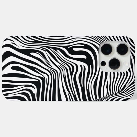 Schwarzer Zebra-Motiv🦓 Case-Mate iPhone Hülle (Rückseite (Horizontal))