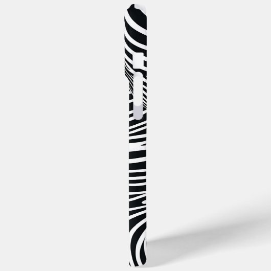 Schwarzer Zebra-Motiv🦓 Case-Mate iPhone Hülle (Rückseite / Links)