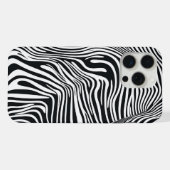 Schwarzer Zebra-Motiv🦓 iPhone Hülle (Rückseite (Horizontal))