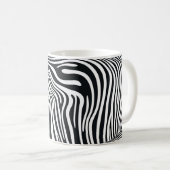 Schwarzer Zebra-Motiv🦓 Kaffeetasse (VorderseiteRechts)