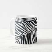 Schwarzer Zebra-Motiv🦓 Kaffeetasse (Vorderseite Links)