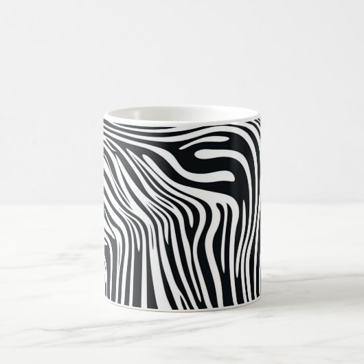 Schwarzer Zebra-Motiv🦓 Kaffeetasse (Mittel)