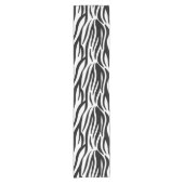 Schwarzer Zebra-Streifen Kurzer Tischläufer (Vorderseite)