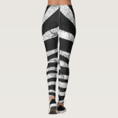 Schwarzer Zebradruck Leggings (Rückseite)