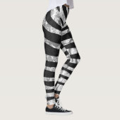 Schwarzer Zebradruck Leggings (Rechts)