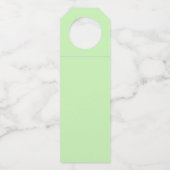 Schwarzer Zeichn von Cat Face Long Whiskers Green Flaschenanhänger (Rückseite)