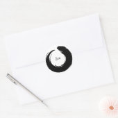 Schwarzer Zen-Sticker Runder Aufkleber (Umschlag)