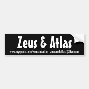 Schwarzer Zeus-u. Atlas-Autoaufkleber Autoaufkleber