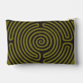 Schwarzer Zirkel Labyrinth (Olive) Kunst, Dichtung Zubehörtasche (Rückseite)