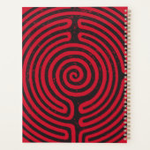 Schwarzer Zirkel Labyrinth (Rot) Kunst und Kunst Planer (Rückseite)