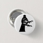 Schwarzer Zombie-Bischofs-Knopf Button (Vorne & Hinten)