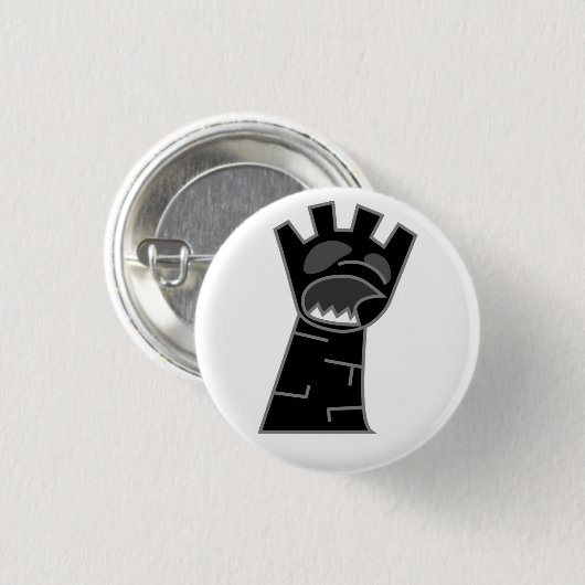 Schwarzer Zombie-Turm-Knopf Button (Vorne & Hinten)