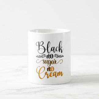 Schwarzer Zucker Kaffeetasse