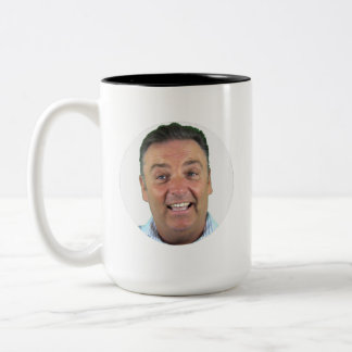 Schwarzer Zwei-Töne-Fotomug - runder Rahmen benutz Zweifarbige Tasse