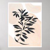 Schwarzer Zweig, einfacher Skandinaviendruck auf A Poster (Vorne)