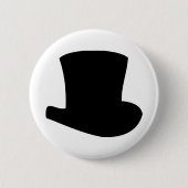 schwarzer Zylinder-Zirkusmagier Button (Vorderseite)