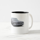 Schwarzes'59 Chevy Impala Zweifarbige Tasse (VorderseiteRechts)