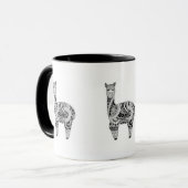 Schwarzes 11-Unze-kombinierte Alpaka-Tasse Tasse (Vorderseite Links)