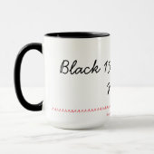 Schwarzes 15 Unze-Wecker-Tasse Tasse (Links)