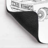 Schwarzes 1964 Pontiacs GTO Mousepad (Ecke)