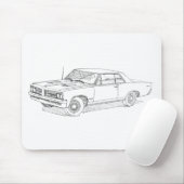 Schwarzes 1964 Pontiacs GTO Mousepad (Mit Mouse)