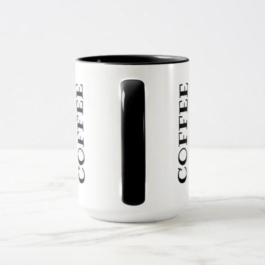 Schwarzes 444-ml-kombinierte Tasse (Griff)