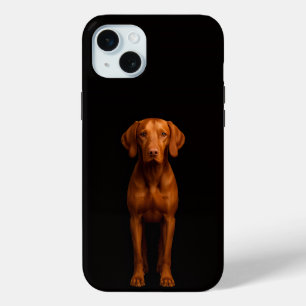 Schwarzes 4 Luxe, Agiles Vizsla-Hund iPhone 15 Plu Case-Mate iPhone Hülle