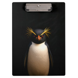 Schwarzes 4 Luxe-Clipboard, Felsenpinguin Klemmbrett