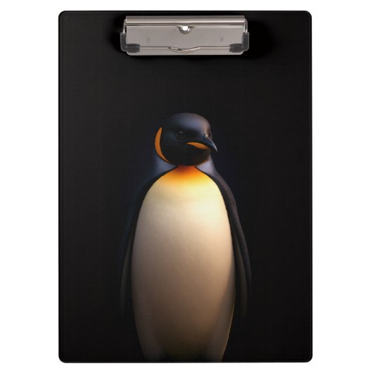 Schwarzes 4 Luxe-Clipboard, Kaiserpinguin Klemmbrett (Vorderseite)