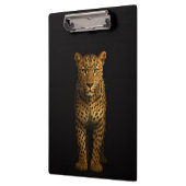 Schwarzes 4 Luxe-Clipboard, Majestätischer Leopard Klemmbrett (Links)