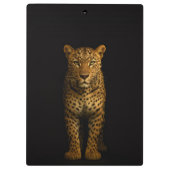 Schwarzes 4 Luxe-Clipboard, Majestätischer Leopard Klemmbrett (Rückseite)