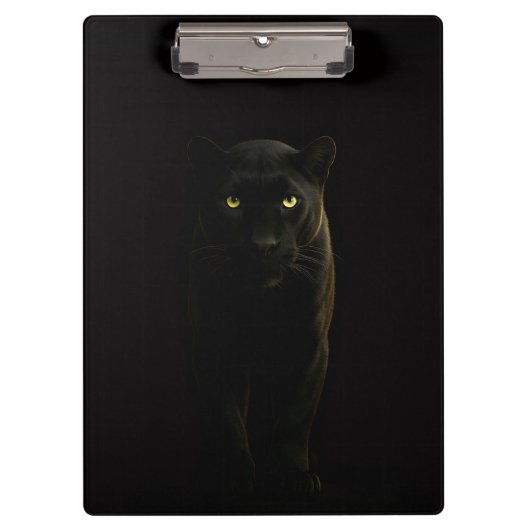 Schwarzes 4 Luxe-Clipboard, Schwarzer Panther Klemmbrett (Vorderseite)