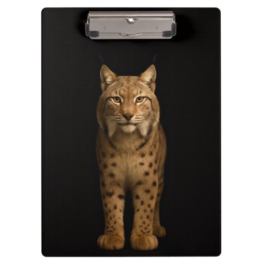Schwarzes 4 Luxe-Clipboard, Stiller Luchs Klemmbrett (Vorderseite)